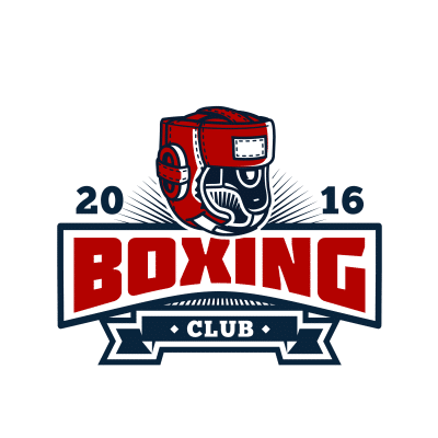 Mẫu logo câu lạc bộ Võ thuật Boxing Quyền Anh đẹp 1-03