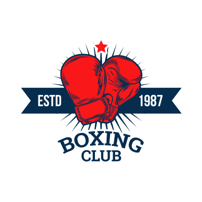 Mẫu logo câu lạc bộ Võ thuật Boxing Quyền Anh đẹp 2-04