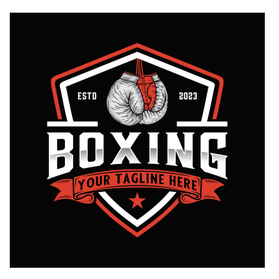 Mẫu logo câu lạc bộ Võ thuật Boxing Quyền Anh đẹp 2-09