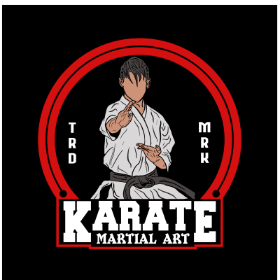 Mẫu logo câu lạc bộ Võ thuật Karate đẹp 1-02