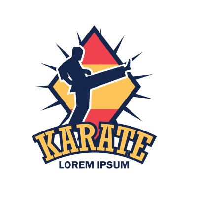 Mẫu logo câu lạc bộ Võ thuật Karate đẹp 1-06