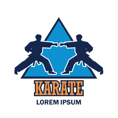 Mẫu logo câu lạc bộ Võ thuật Karate đẹp 1-07