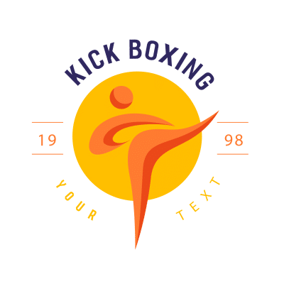 Mẫu logo câu lạc bộ Võ thuật Kickboxing đẹp 1-06