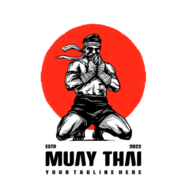 Mẫu logo câu lạc bộ Võ thuật Muay Thái đẹp 2-01