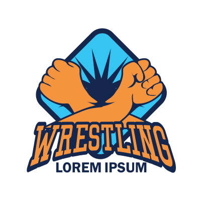 Mẫu logo câu lạc bộ đấu vật Wrestling đẹp 1-11